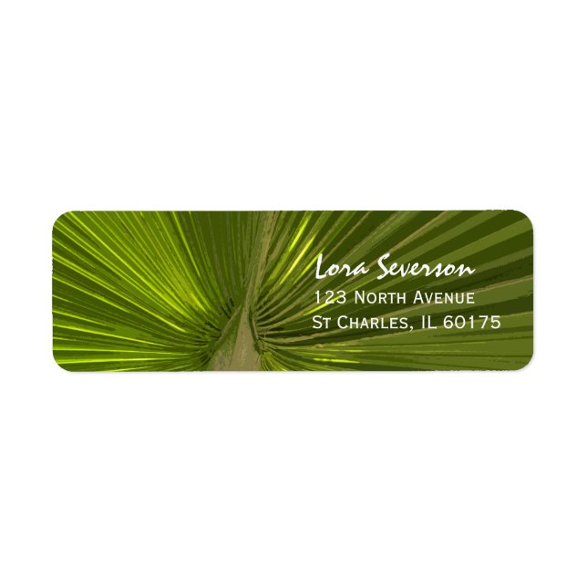 Tropical Palm Return Address Label (Vorne)