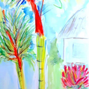 Tropical Palm Schürze von Areiella & Lily Designs