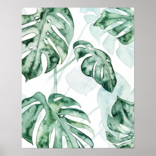 Tropical Palm Split Leaf Poster