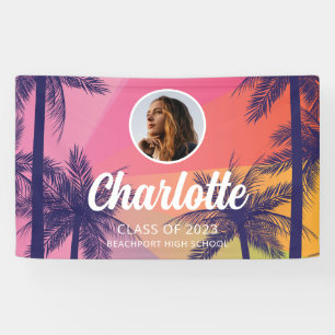 Tropical Palm Tree Abschluss Banner