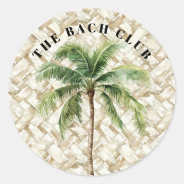 Tropical Palm Tree | Bach Club Runder Aufkleber