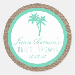 Tropical Palm Tree Beach Brautparty Stickers