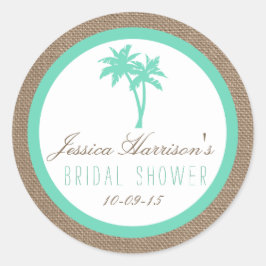 Tropical Palm Tree Beach Brautparty Stickers