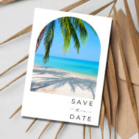 Tropical Palm Tree Beach Digital Wedding