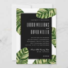 Tropical Palm Tree Beach Einladung