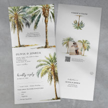 Tropical Palm Tree Beach Hochzeit
