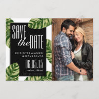 Tropical Palm Tree Beach Hochzeit Save the Date