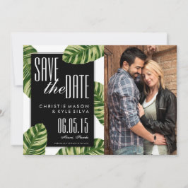 Tropical Palm Tree Beach Hochzeit Save the Date