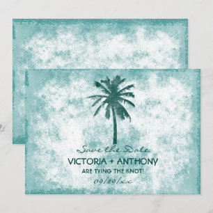 Tropical Palm Tree Beach Hochzeit Save the Date
