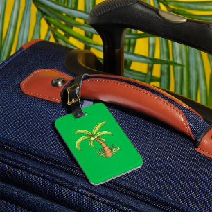 Tropical Palm Tree Beach und Island Vibes Gepäckanhänger