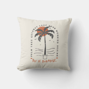 Tropical Palm Tree Beach Vibes Summer Sun Retro Kissen