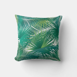 Tropical Palm Tree Blätter Muster Aquarell Trend Kissen