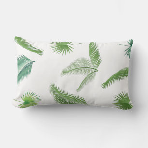 Tropical Palm Tree Blätter Muster Aquarell Trend Lendenkissen