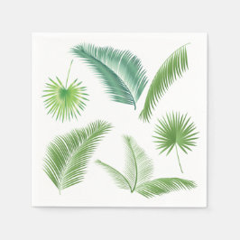 Tropical Palm Tree Blätter Muster Aquarell Trend Serviette