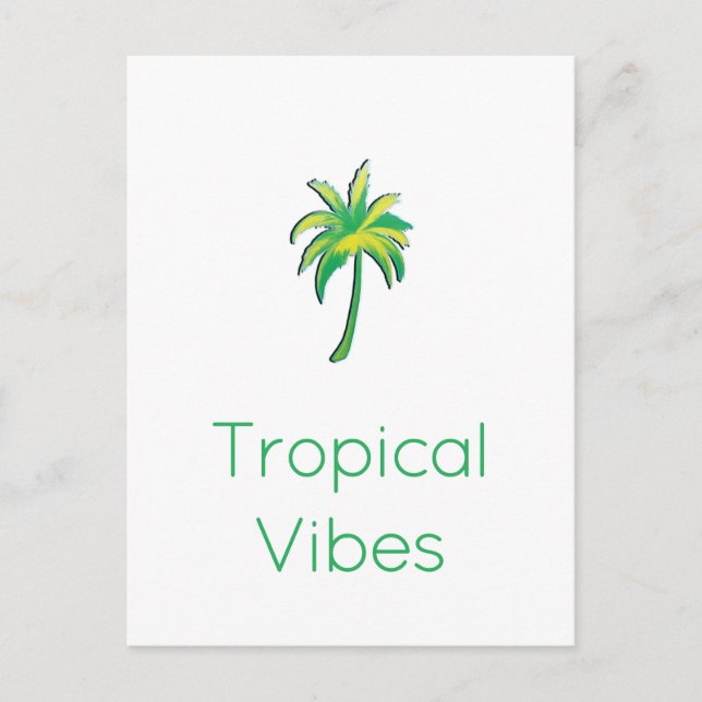Tropical palm tree card  postkarte (Vorderseite)