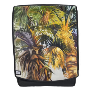 Tropical Palm Tree farbenfrohe Originalgemälde Rucksack