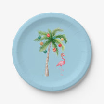 Tropical Palm Tree Flamingo