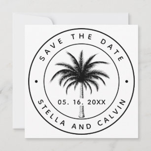 Tropical Palm Tree Foto Wedding Save The Date