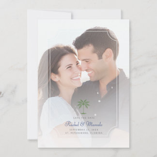 Tropical Palm Tree Foto Wedding Save the Date