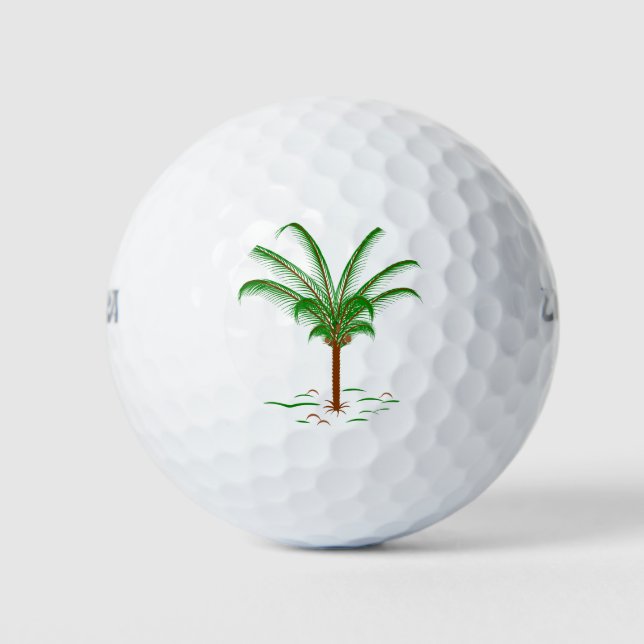 Tropical Palm Tree Golfball (Vorderseite)