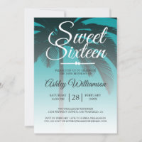 Tropical Palm Tree Green Sweet 16. Geburtstag