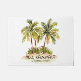 Tropical Palm Tree Hawaiian Mele Kalikimaka Fußmatte