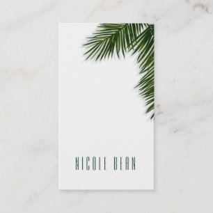 Tropical Palm Tree Leaf Eleganter Sommerchic Custo Visitenkarte