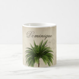 Tropical Palm Tree Marbled Chic Personal Kaffeetasse