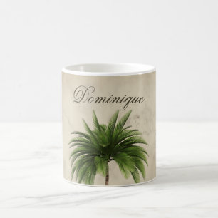 Tropical Palm Tree Marbled Chic Personal Kaffeetasse