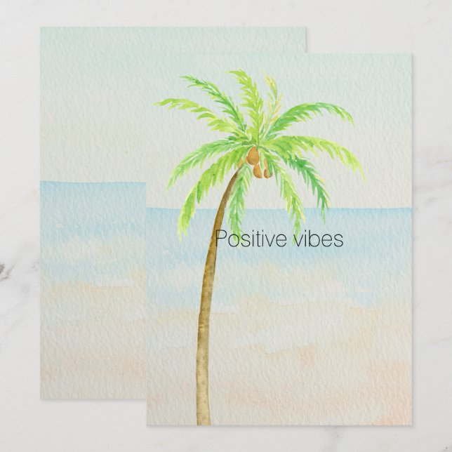 Tropical Palm Tree Ocean Beach (Vorne/Hinten)