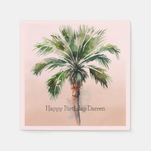 Tropical Palm Tree Ombre Serviette