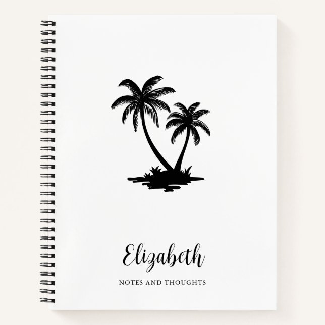 Tropical Palm Tree Personalized Notizbuch (Vorderseite)