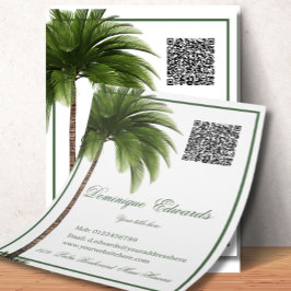 Tropical Palm Tree QR Code Stilvoll Flyer