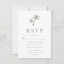 Tropical Palm Tree Sage Green Beach Hochzeit