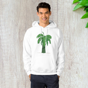 Tropical Palm Tree Silhouette Green Island Beach Hoodie