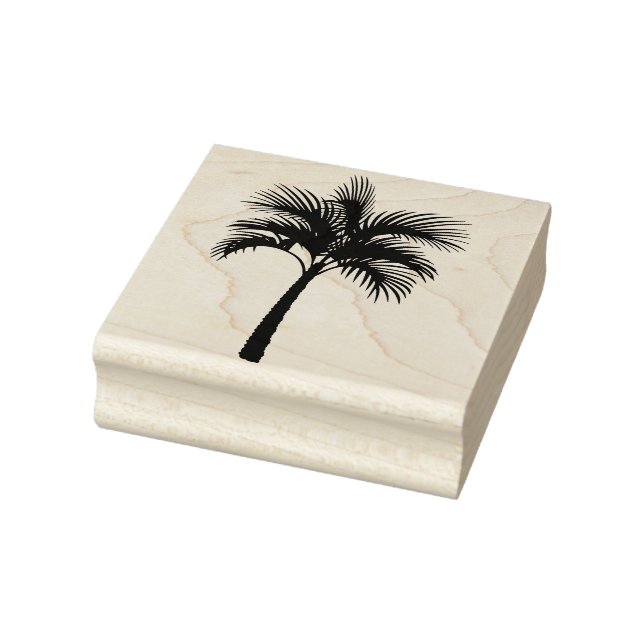 Tropical Palm Tree Silhouette Gummistempel (Stempel)