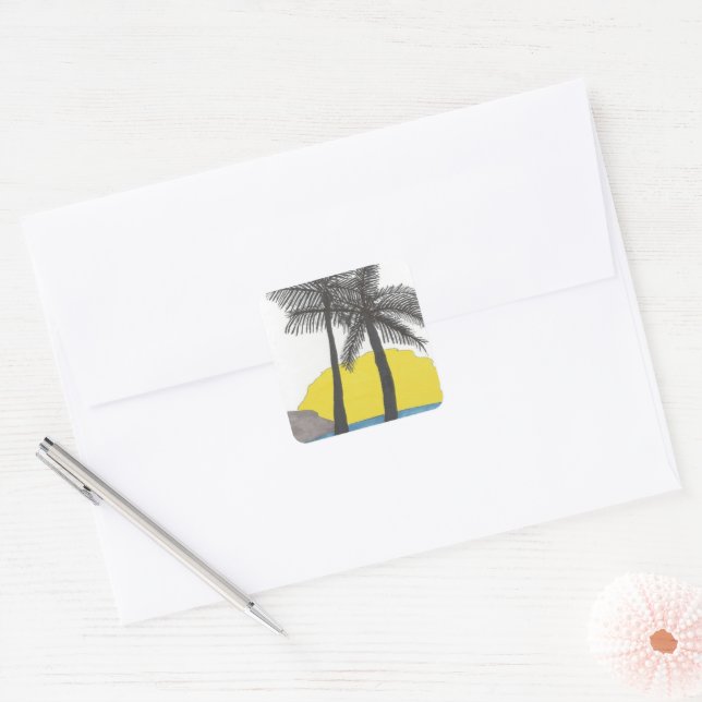 Tropical Palm Tree Sticker (Umschlag)