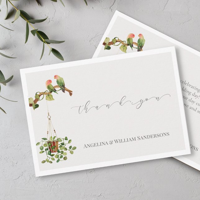 Tropical Palm Tree Wedding Danke Karte (Von Creator hochgeladen)