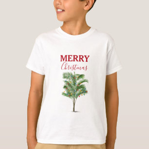 Tropical Palm Tree Weihnachtsbaum Urlaub T-Shirt