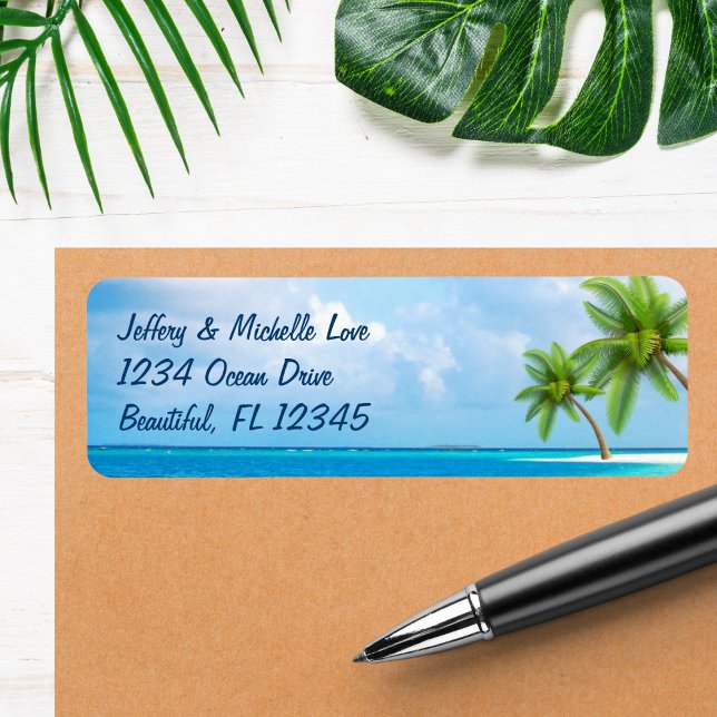 Tropical Palm Trees Beach Address (Von Creator hochgeladen)