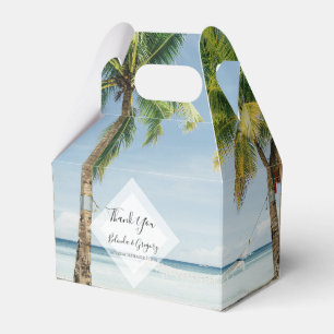 Tropical Palm Trees Beach Hochzeit Geschenkschachtel