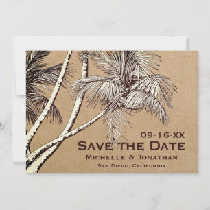 Tropical Palm Trees Beach Hochzeit Save The Date