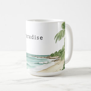 Tropical Palm Trees Beach Kaffeetasse
