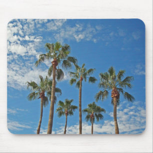 Tropical Palm Trees Blue Sky Paradise Island Mousepad
