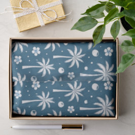 Tropical Palm Trees Coastal Christmas  Seidenpapier