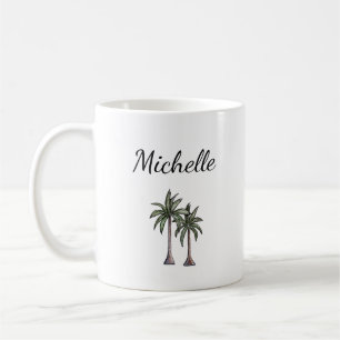 Tropical Palm Trees Elegantes botanisches Foliage Kaffeetasse