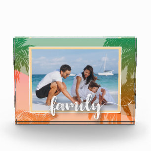 Tropical Palm Trees FAMILY Script Fotoblock