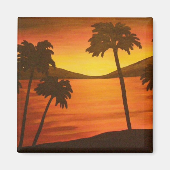 Tropical Palm Trees Magnet (Vorne)
