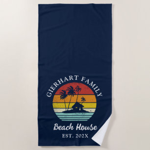 Tropical Palm Trees Matching Beach House Matching Strandtuch