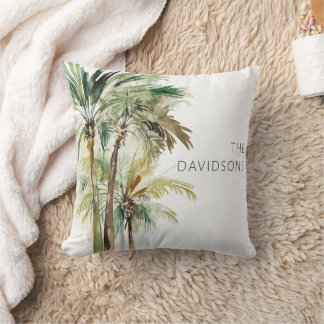 Tropical Palm Trees Moderner Strand Kissen